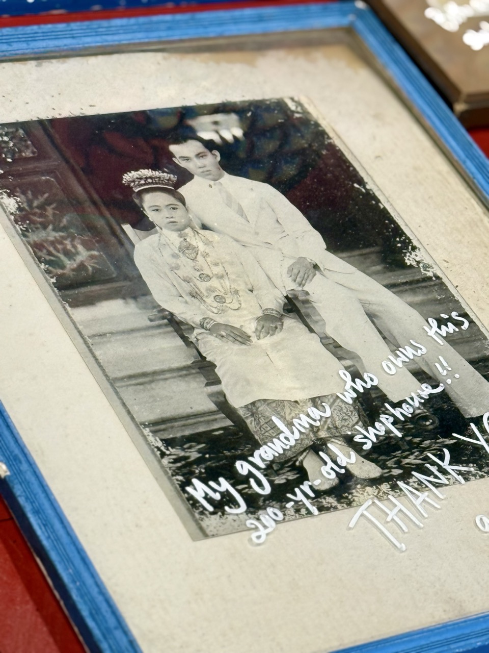 Visitor's note about our grandmother